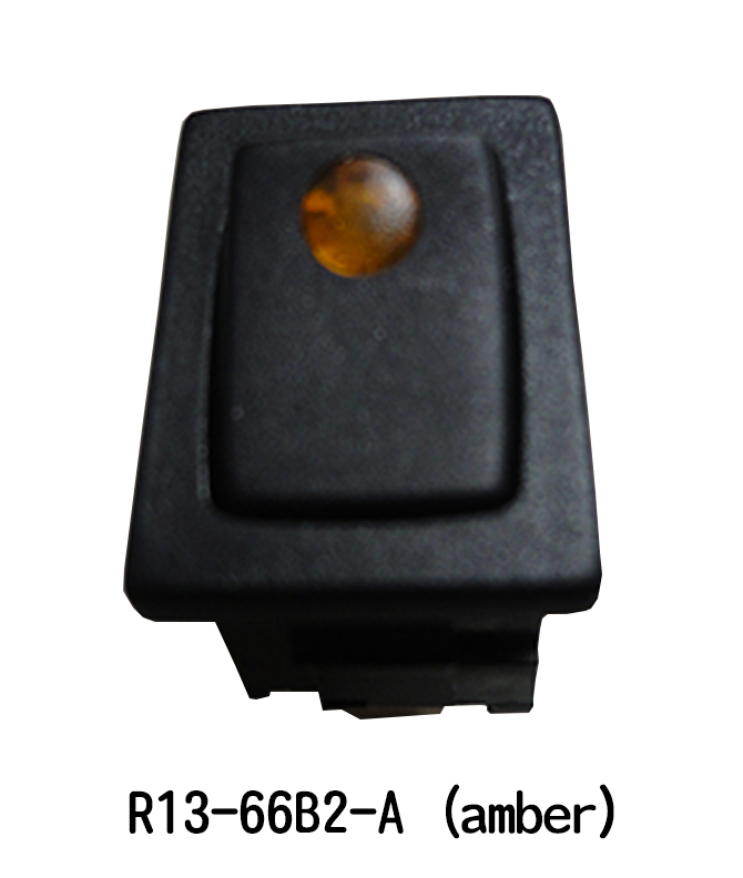 Miniature Rocker Switch Illuminated Lens, SP, cut out 19.4* 13 mm