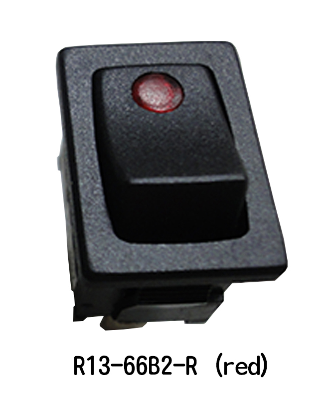 Miniature Rocker Switch Illuminated Lens, SP, cut out 19.4* 13 mm